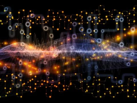 Synergies of Data Transfers Illustrazione stock