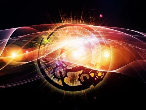 Synergies of Digital Processing Illustrazione stock