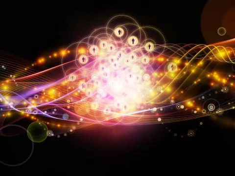 Synergies of Dynamic Network 스톡 일러스트