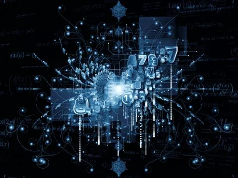 Synergies of Math Design Stock Illustration