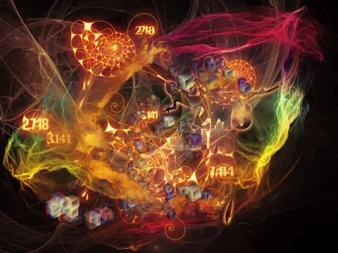 Synergies of Math Visualization 스톡 일러스트