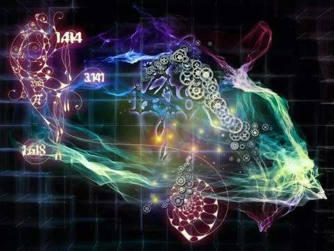 Synergies of Math Visualization Illustrazione stock