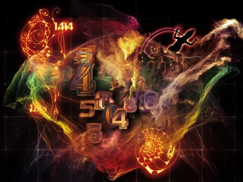 Synergies of Math Visualization 스톡 일러스트