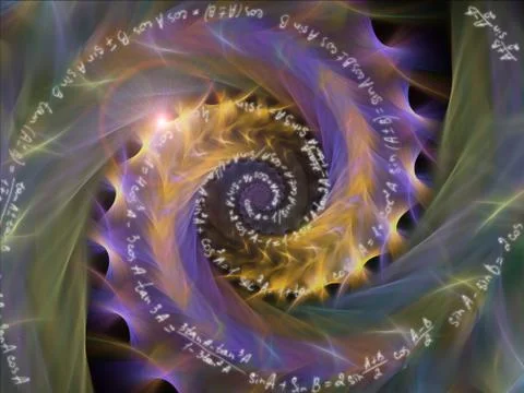 Synergies of Math Vortex 스톡 일러스트