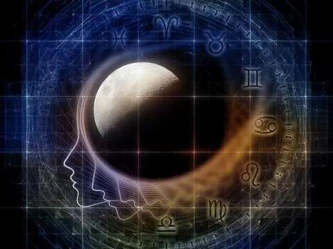 Synergies of the Moon Stockillustratie