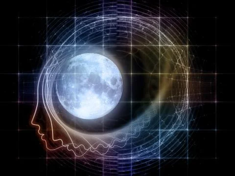 Synergies of the Moon Stockillustratie