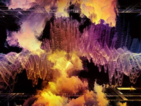 Synergies of Virtual Clouds Illustrazione stock