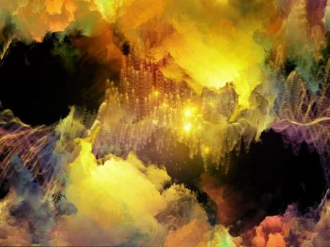 Synergies of Virtual Clouds Illustrazione stock