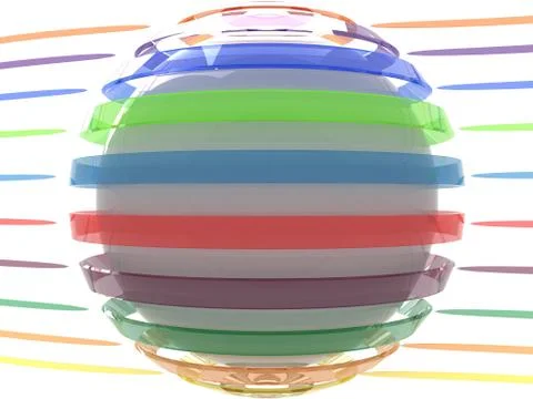 Synergy Abstract Objects Isolated on white background 스톡 일러스트