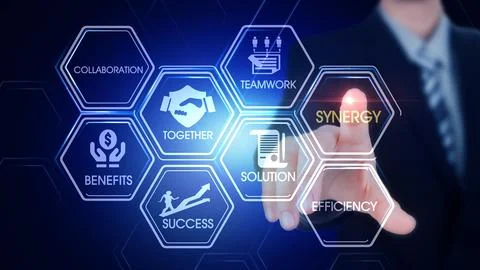 SYNERGY Illustrazione stock