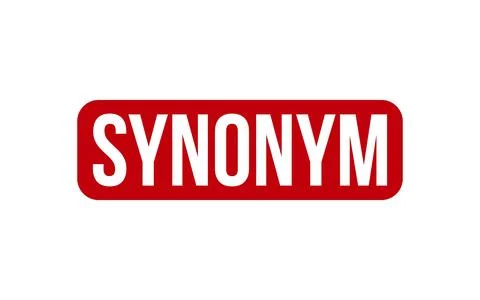 Synonym Stamp. Red Synonym Rubber grunge Stamp Stock Illustration