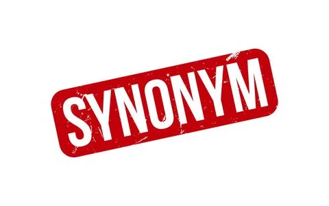 Synonym Stamp. Red Synonym Rubber grunge Stamp Stock Illustration