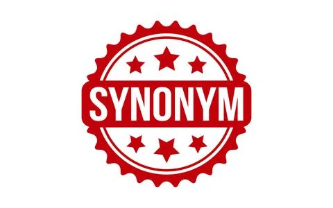 Synonym Stamp. Red Synonym Rubber grunge Stamp Stock Illustration