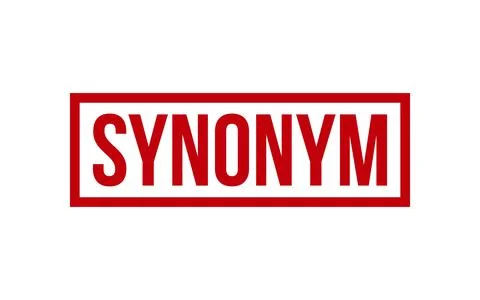 Synonym Stamp. Synonym Rubber grunge Stamp Seal Stock Illustration