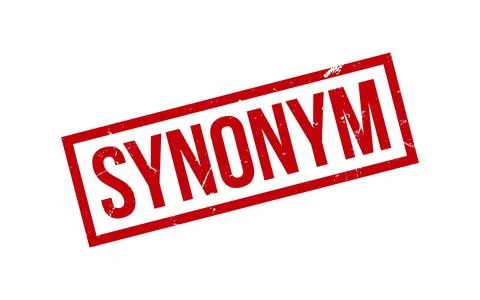 Synonym Stamp. Synonym Rubber grunge Stamp Seal Stock Illustration