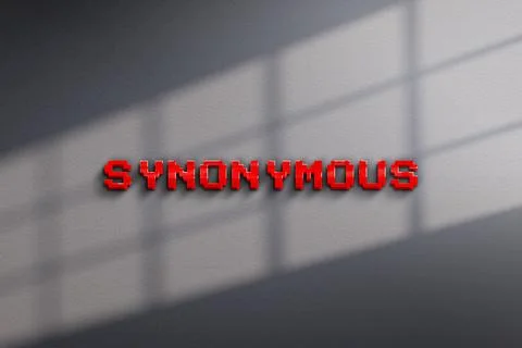 Synonymous text design Stock Illustration