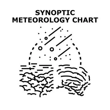Synoptic meteorology chart vector illustration concept Stock Illustration