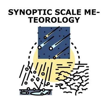Synoptic scale meteorology vector concept illustration Illustrazione stock