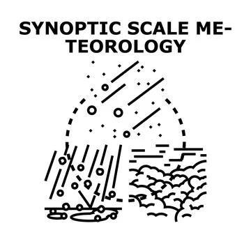 Synoptic scale meteorology vector concept illustration Illustrazione stock