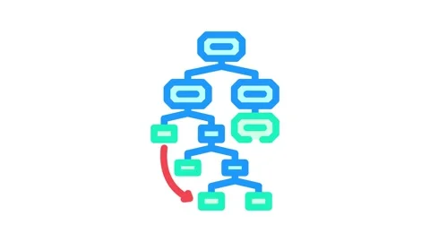 Syntax tree natural language processing nlp color icon animation Video stock 327259369