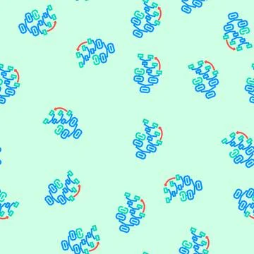 Syntax tree natural language processing nlp vector seamless pattern Illustrazione stock