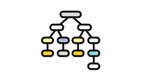 Syntax tree nlp color icon animation Video stock 326118290