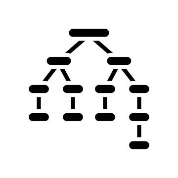 Syntax tree nlp glyph icon vector illustration Illustration