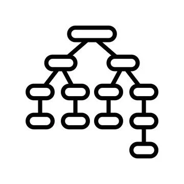 Syntax tree nlp line icon vector illustration Illustration