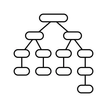 Syntax tree nlp line icon vector illustration Stock Illustration