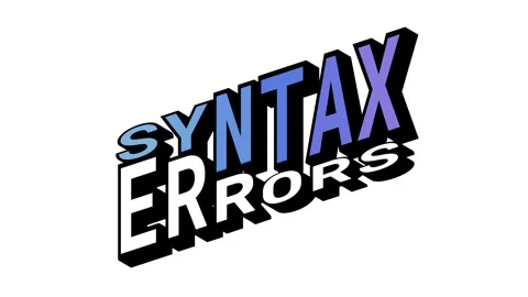 SYNTAX vs ERRORS, 3D Text Animation in Isometric View with Opposite Word Motion Stock Footage 314264098
