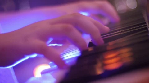 Synth with Backlight Stock Footage 101434464
