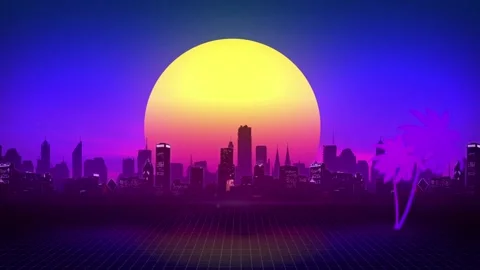 Synth City Motion Background Loop 스톡 동영상 170057853