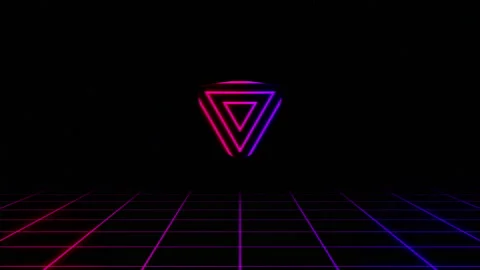 Synth wave retro grid background, wireframe net 80s. Retro futurism backgrou Stock Footage 158256612
