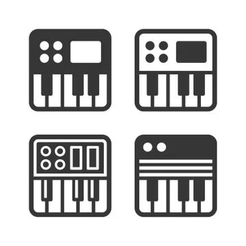 Synthesize Icon Set. Vector Stock Illustration
