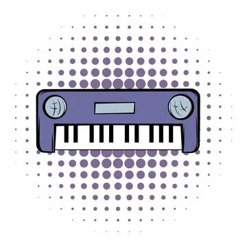 Synthesizer comics icon Illustrazione stock