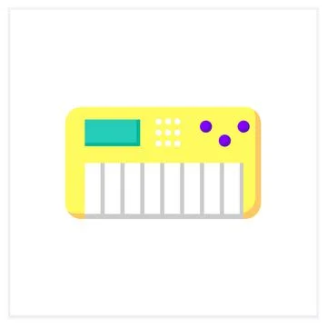 Synthesizer flat icon Stock Illustration