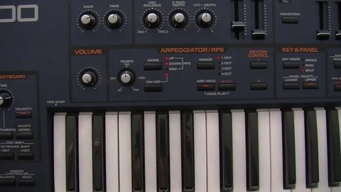 Synthesizer Stock Footage 77622096