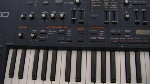 Synthesizer Stock Footage 77622104
