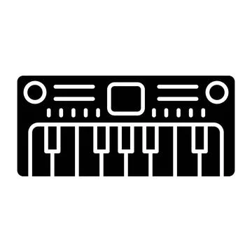 Synthesizer Glyph Icon Stock Illustration