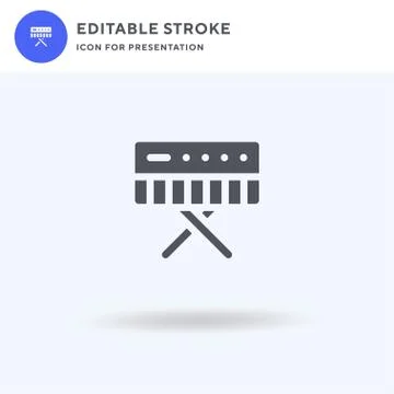 Synthesizer icon vector, filled flat sign, solid pictogram isolated on white Stock Illustration