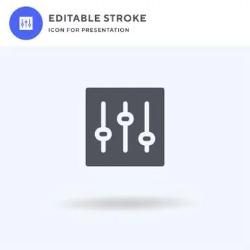 Synthesizer icon vector, filled flat sign, solid pictogram isolated on white Stock Illustration