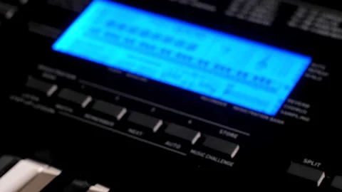 Synthesizer keyboard control panel and buttons Stock Footage 140000207