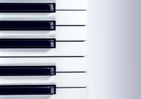 Synthesizer keyboard isolated on a gradient gray Stock Photos