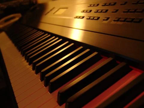 Synthesizer keys Foto stock