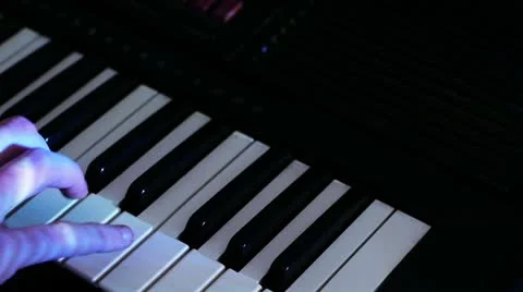 A synthesizer in the light Stock Footage 20489120