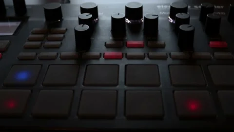 Synthesizer with Lights and Knobs 2 Stock Footage 162824917