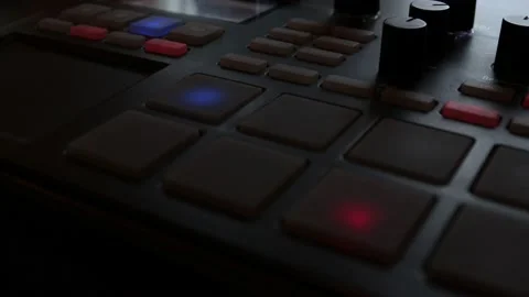 Synthesizer with Lights and Knobs 4 Video stock 162824918