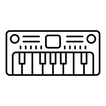 Synthesizer Line Icon Stock Illustration