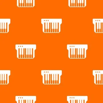 Synthesizer pattern orange Stock Illustration