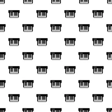 Synthesizer pattern seamless Stock Illustration